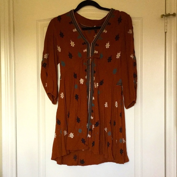 Free people snowflake dress embroidered xs 0 2 - Picture 2 of 6